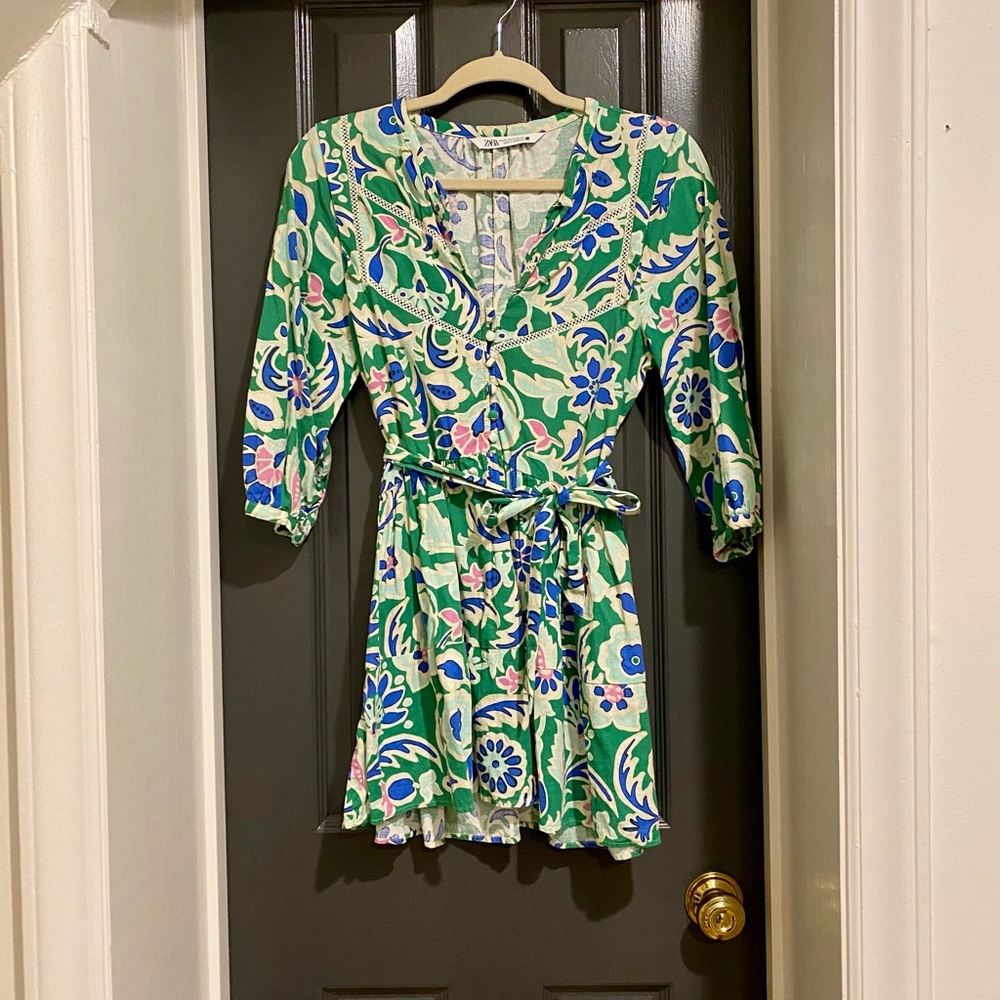 Zara Floral Print Mini Dress